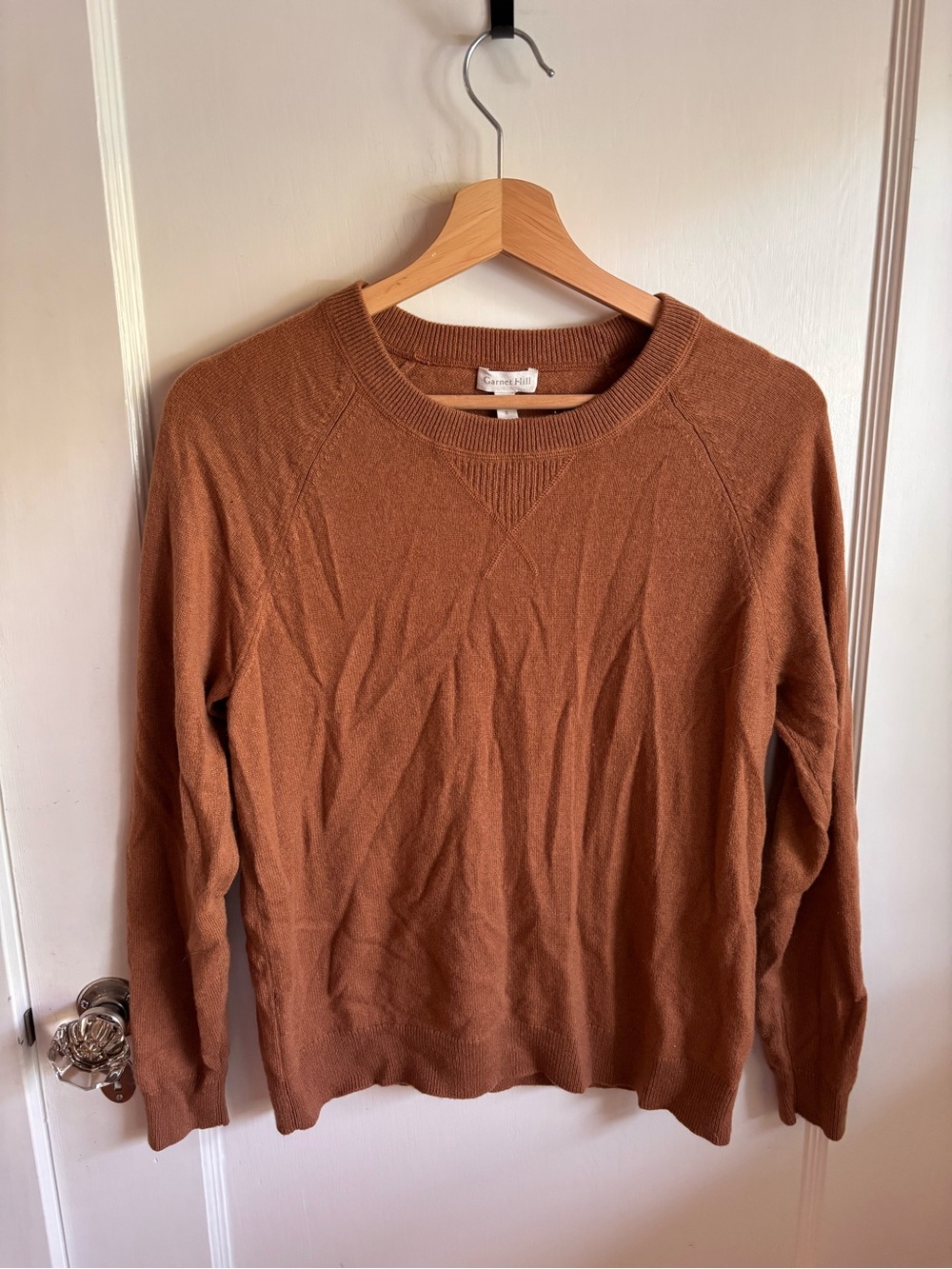 Garnet Hill Women’s Crewneck Sweater in Rust